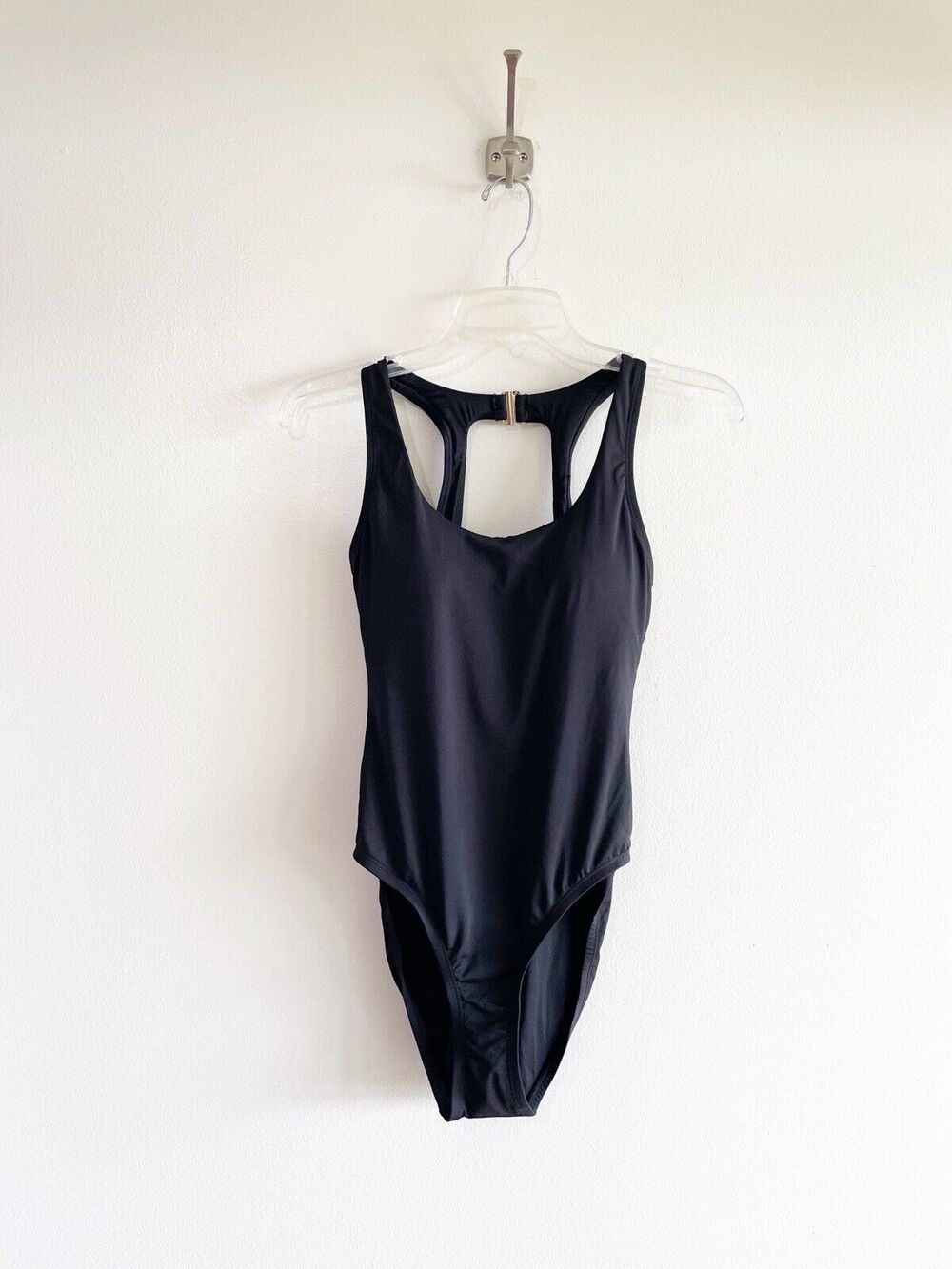 Andie The Catalina Flat One-Piece Black Swim Suit Small Tall